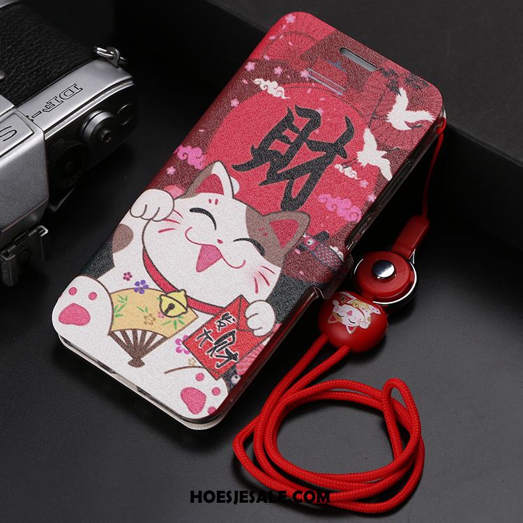 Huawei Y6 2018 Hoesje Mobiele Telefoon Zacht Bescherming Hanger Leren Etui Sale