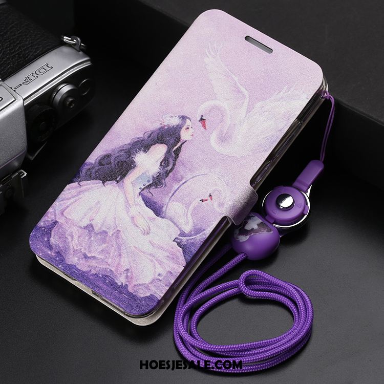 Huawei Y6 2018 Hoesje Mobiele Telefoon Zacht Bescherming Hanger Leren Etui Sale