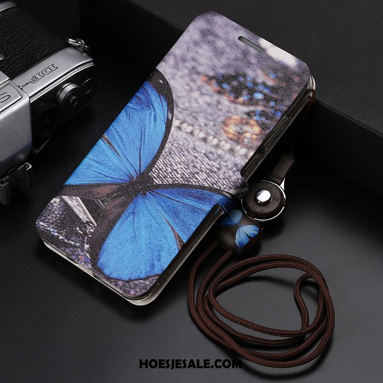 Huawei Y6 2018 Hoesje Mobiele Telefoon Zacht Bescherming Hanger Leren Etui Sale