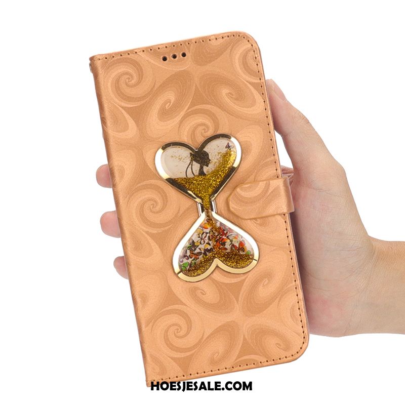 Huawei Y6 2018 Hoesje Persoonlijk Liefde Folio Roze Hoes Goedkoop