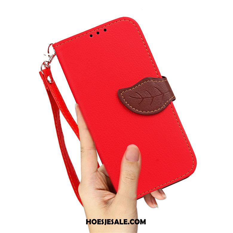 Huawei Y6 2018 Hoesje Rood Leren Etui Hoes Mobiele Telefoon Bescherming Kopen