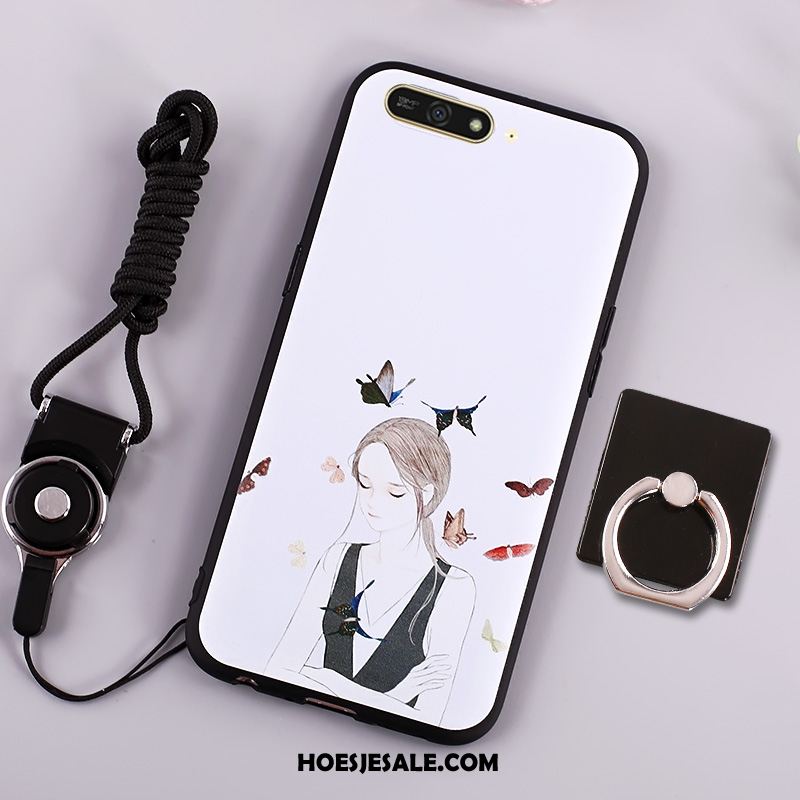 Huawei Y6 2018 Hoesje Spotprent Siliconen Mobiele Telefoon Geel Kopen