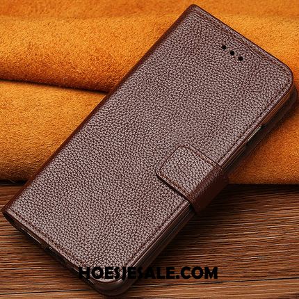 Huawei Y6 2018 Hoesje Trendy Merk Leren Etui Hoes Anti-fall Goud Kopen