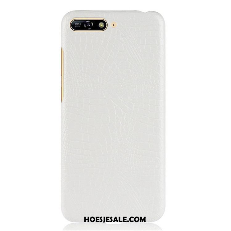 Huawei Y6 2018 Hoesje Vintage Mobiele Telefoon Hoes Krokodillenleer Anti-fall Kopen