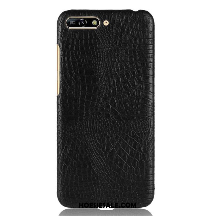 Huawei Y6 2018 Hoesje Vintage Mobiele Telefoon Hoes Krokodillenleer Anti-fall Kopen