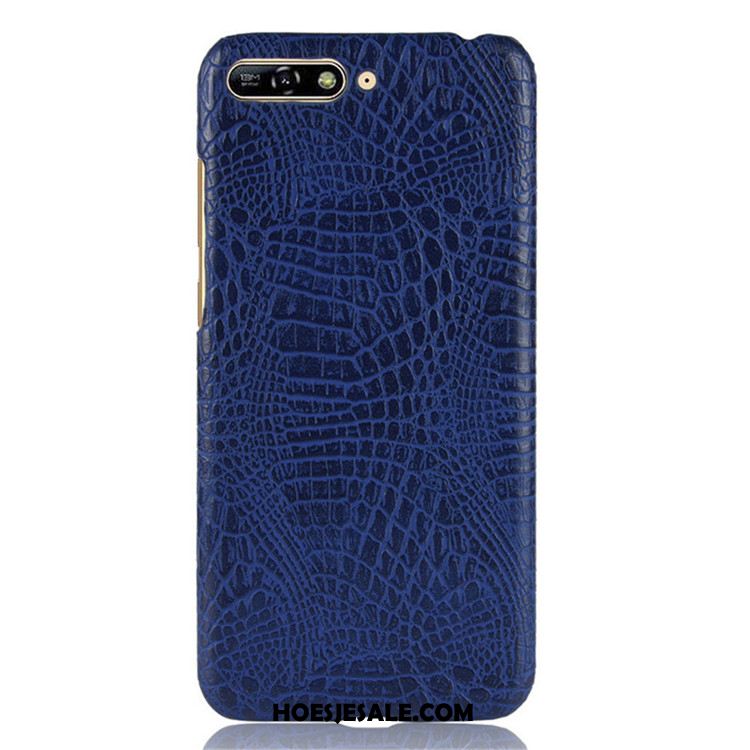 Huawei Y6 2018 Hoesje Vintage Mobiele Telefoon Hoes Krokodillenleer Anti-fall Kopen