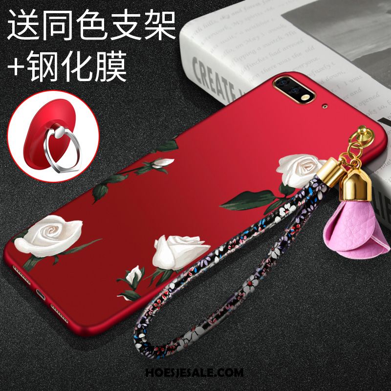 Huawei Y6 2018 Hoesje Wit Tempereren Hoes Mobiele Telefoon Bescherming Korting