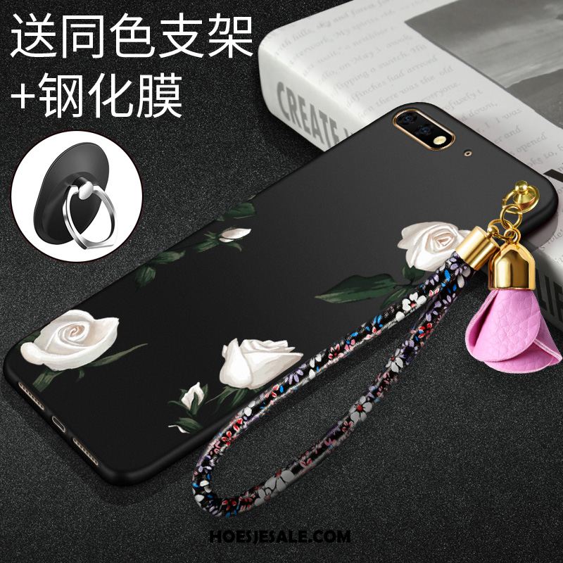 Huawei Y6 2018 Hoesje Wit Tempereren Hoes Mobiele Telefoon Bescherming Korting