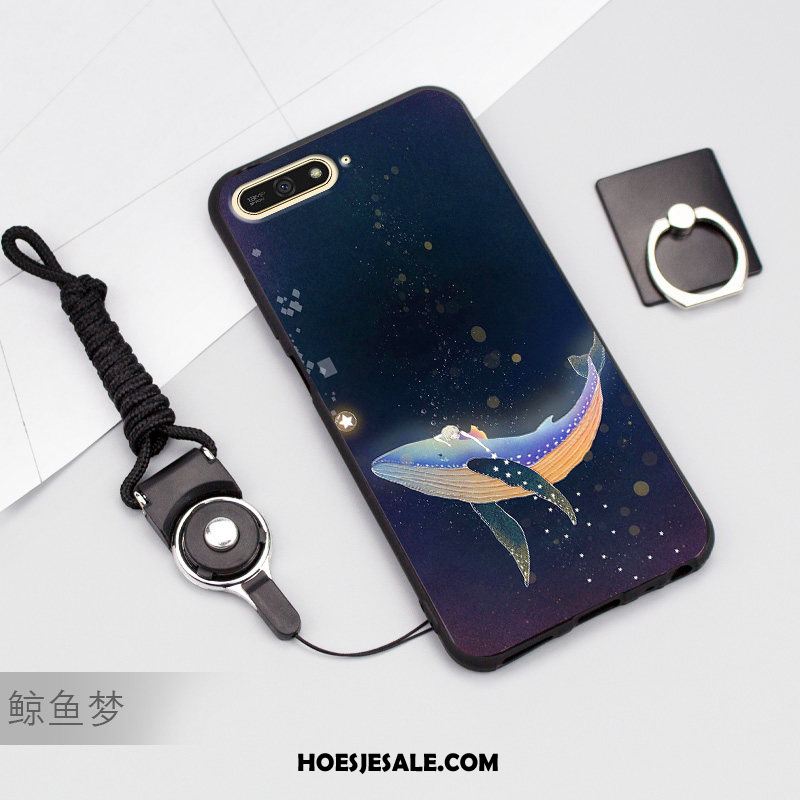Huawei Y6 2018 Hoesje Zwart Siliconen Mobiele Telefoon Hoes Bescherming Online