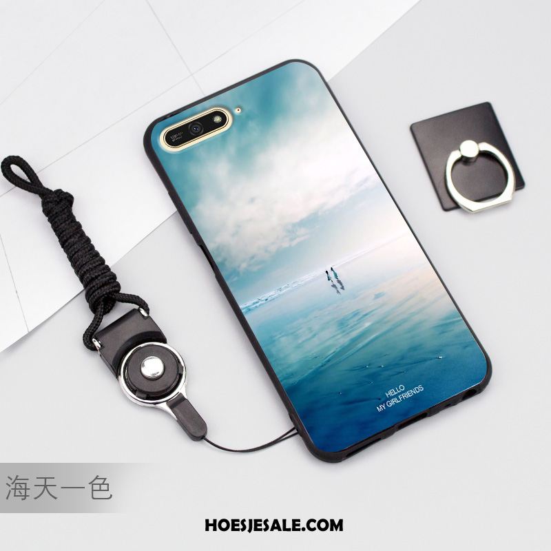 Huawei Y6 2018 Hoesje Zwart Siliconen Mobiele Telefoon Hoes Bescherming Online