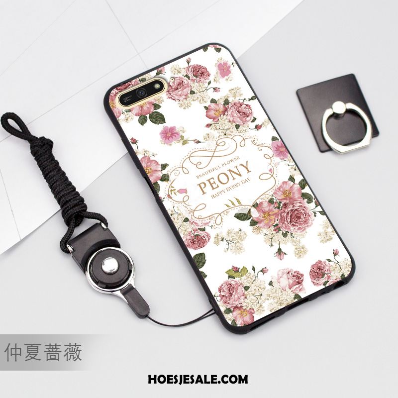 Huawei Y6 2018 Hoesje Zwart Siliconen Mobiele Telefoon Hoes Bescherming Online