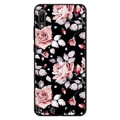 Huawei Y6 2019 Hoesje Bescherming Zwart Kant Hoes Mobiele Telefoon