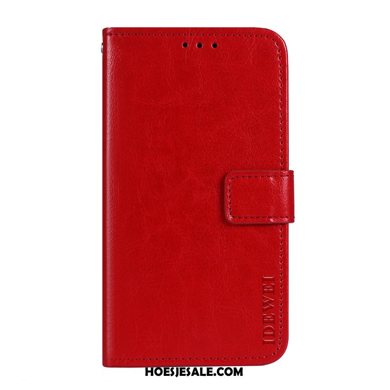 Huawei Y6 2019 Hoesje Geel Mobiele Telefoon Hoes Bescherming Leren Etui Winkel