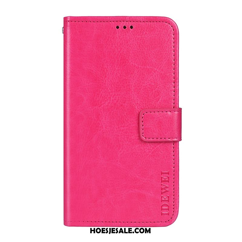 Huawei Y6 2019 Hoesje Geel Mobiele Telefoon Hoes Bescherming Leren Etui Winkel