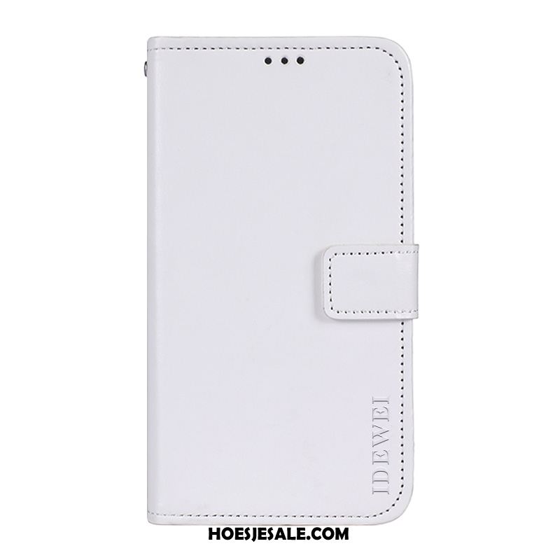 Huawei Y6 2019 Hoesje Geel Mobiele Telefoon Hoes Bescherming Leren Etui Winkel