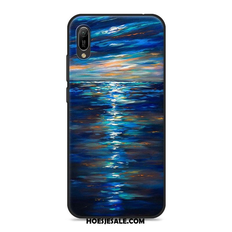 Huawei Y6 2019 Hoesje Grijs Hanger Hoes Mobiele Telefoon Zacht Sale