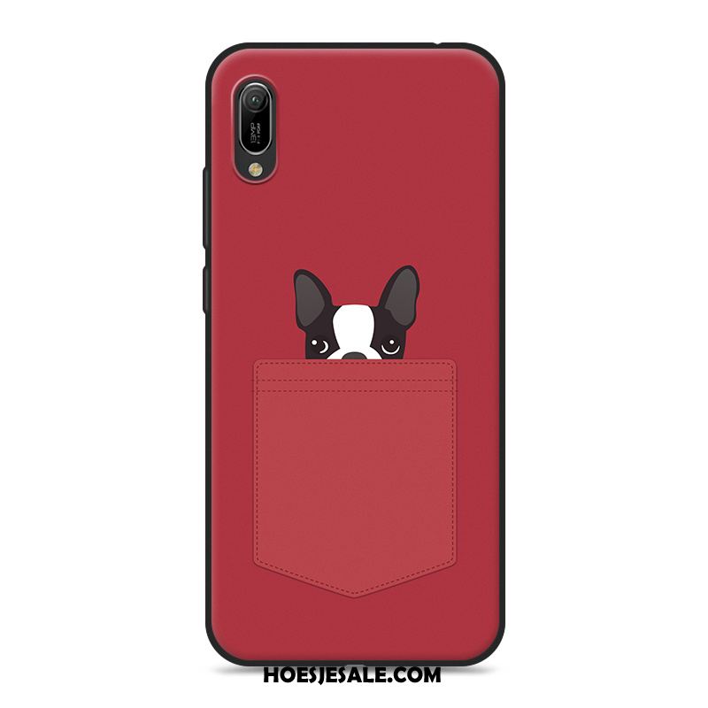 Huawei Y6 2019 Hoesje Grijs Hanger Hoes Mobiele Telefoon Zacht Sale