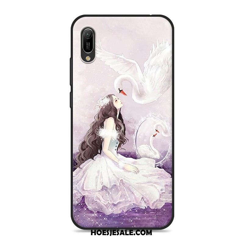 Huawei Y6 2019 Hoesje Grijs Hanger Hoes Mobiele Telefoon Zacht Sale