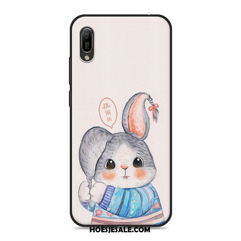 Huawei Y6 2019 Hoesje Grijs Hanger Hoes Mobiele Telefoon Zacht Sale