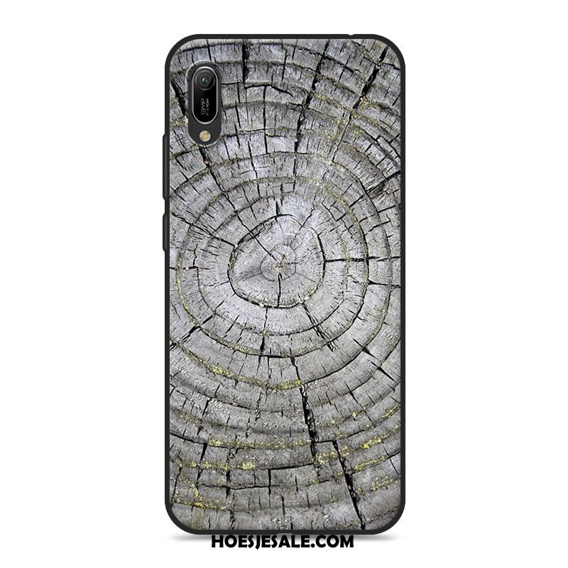 Huawei Y6 2019 Hoesje Houtnerf Vintage Zacht Hoes Mobiele Telefoon Online