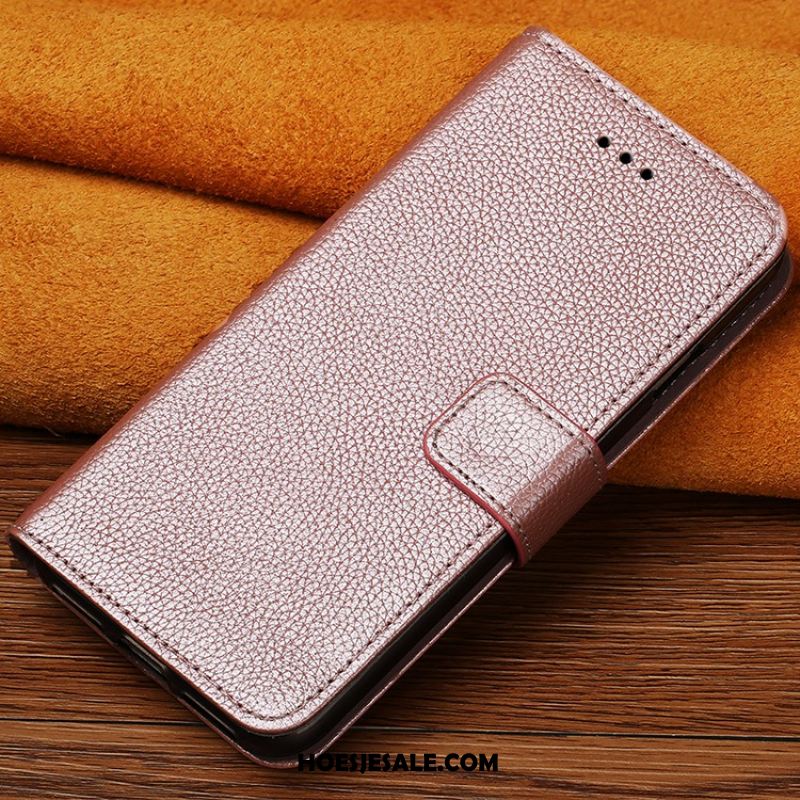 Huawei Y6 2019 Hoesje Kaart Portemonnee Mobiele Telefoon Roze Leren Etui Online