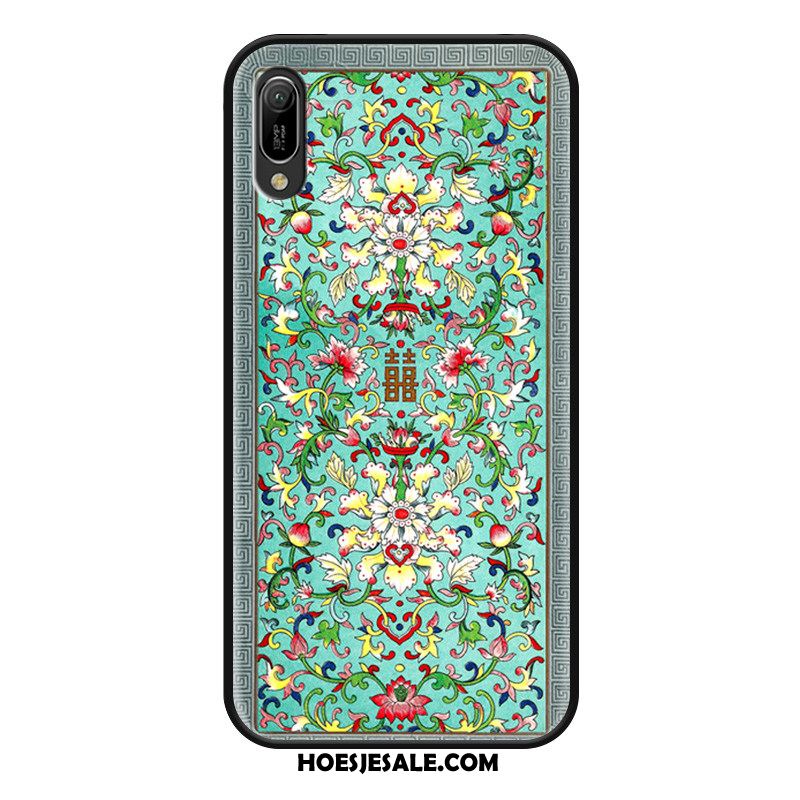 Huawei Y6 2019 Hoesje Luxe All Inclusive Blauw Hanger Bescherming Goedkoop