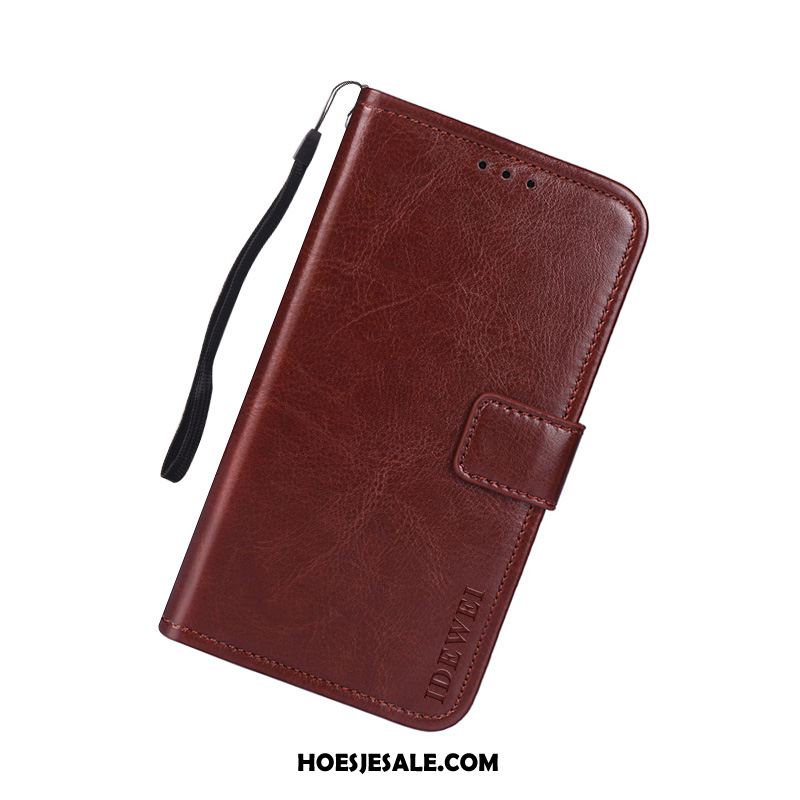 Huawei Y6 2019 Hoesje Mobiele Telefoon Rood Folio Kaart Hoes Sale