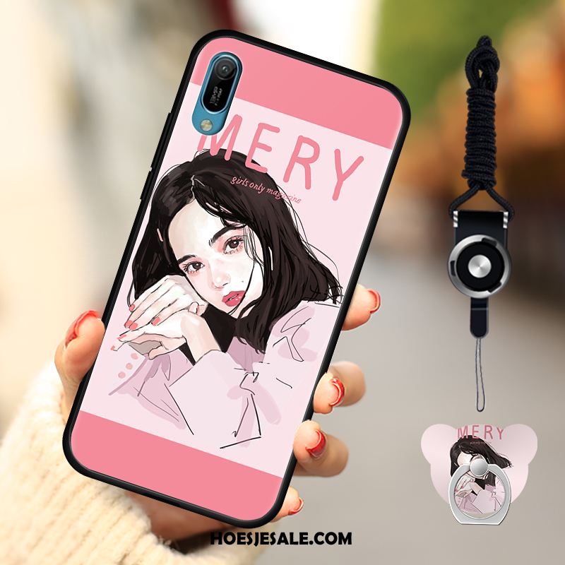 Huawei Y6 2019 Hoesje Mode Spotprent Zacht Mobiele Telefoon Bescherming Goedkoop