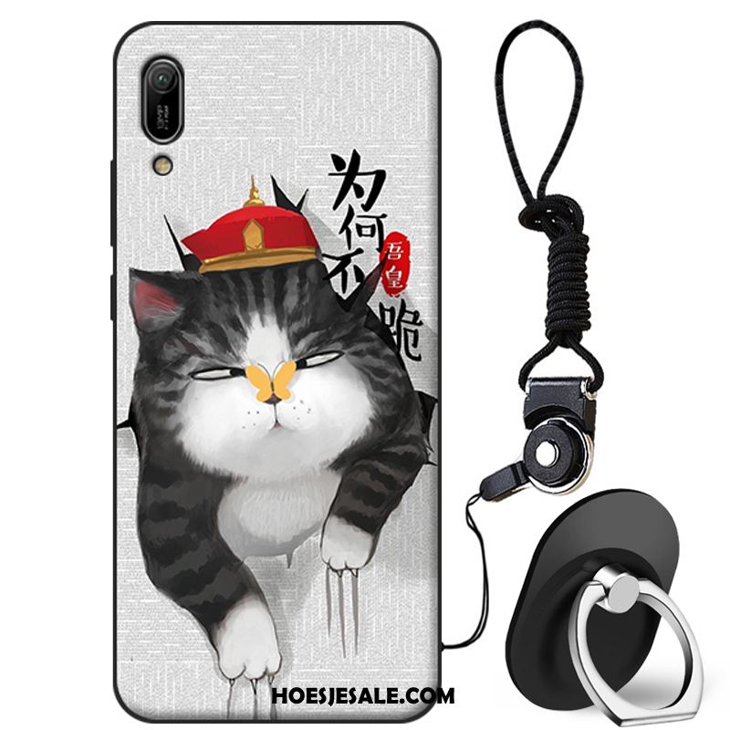 Huawei Y6 2019 Hoesje Persoonlijk Trendy Merk Bescherming Zacht Blauw Goedkoop