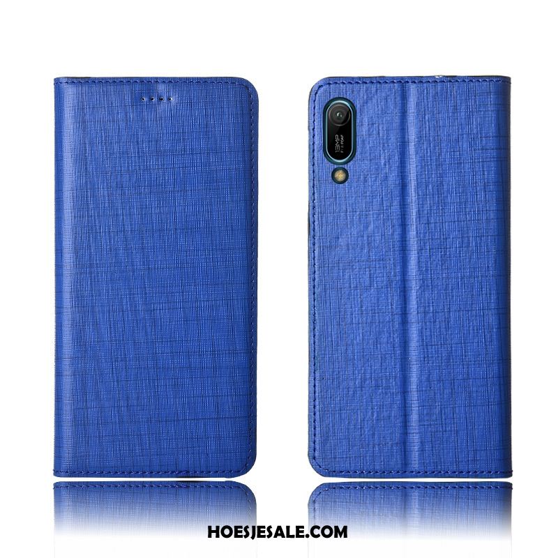 Huawei Y6 2019 Hoesje Siliconen Nieuw Bescherming Echt Leer Hoes Sale