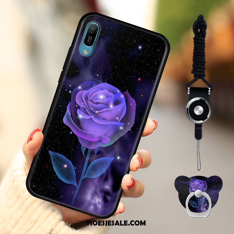 Huawei Y6 2019 Hoesje Tempereren Hoes Blauw Zacht Hanger Kopen