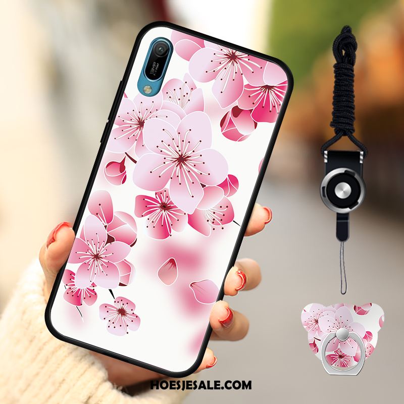 Huawei Y6 2019 Hoesje Tempereren Hoes Blauw Zacht Hanger Kopen