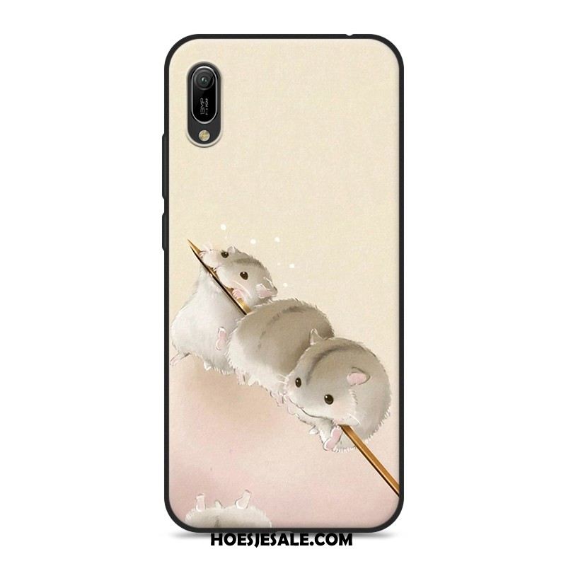 Huawei Y6 2019 Hoesje Zacht Siliconen Mobiele Telefoon Hoes Spotprent