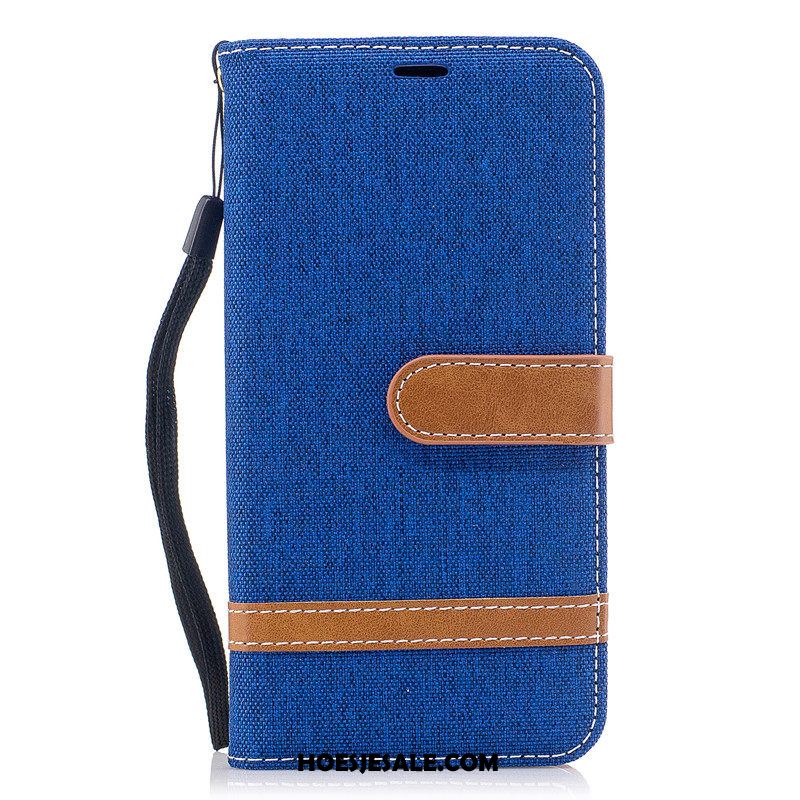 Huawei Y6 Pro 2017 Hoesje Hanger Denim Mobiele Telefoon Folio Hoes Sale