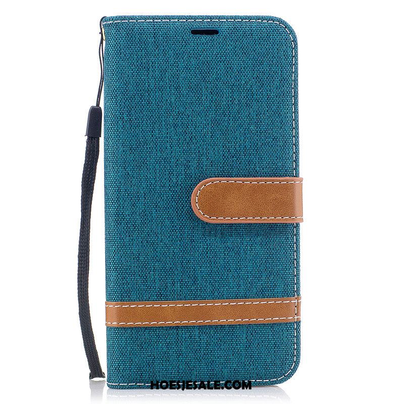 Huawei Y6 Pro 2017 Hoesje Hanger Denim Mobiele Telefoon Folio Hoes Sale