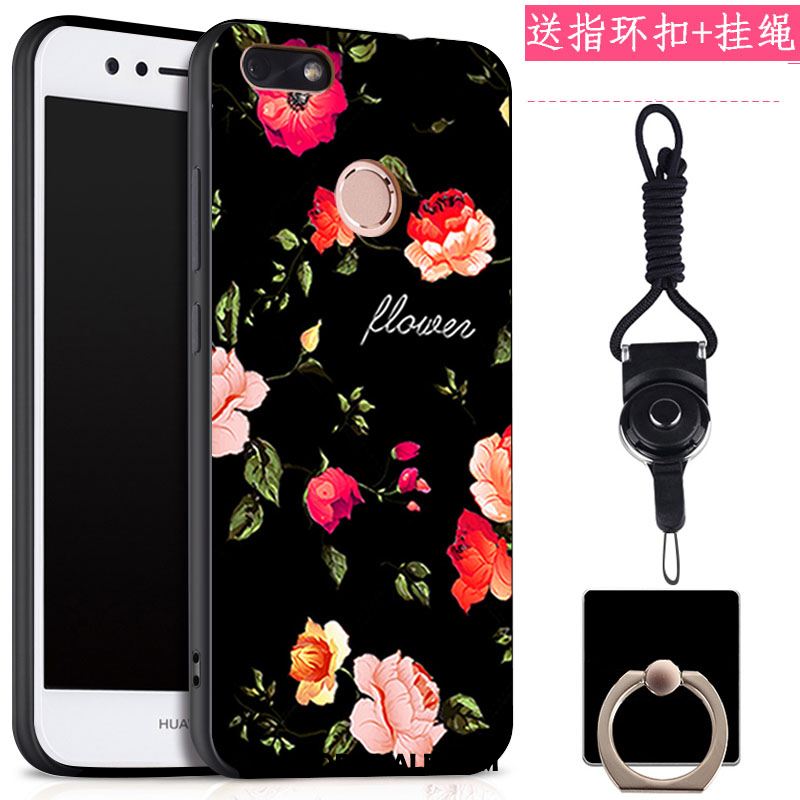 Huawei Y6 Pro 2017 Hoesje Hanger Zwart Mobiele Telefoon Klittenband Ring Goedkoop