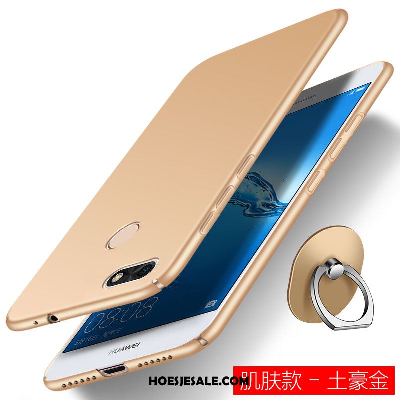 Huawei Y6 Pro 2017 Hoesje Hard Ondersteuning Skärmskydd Eenvoudige Goud Goedkoop