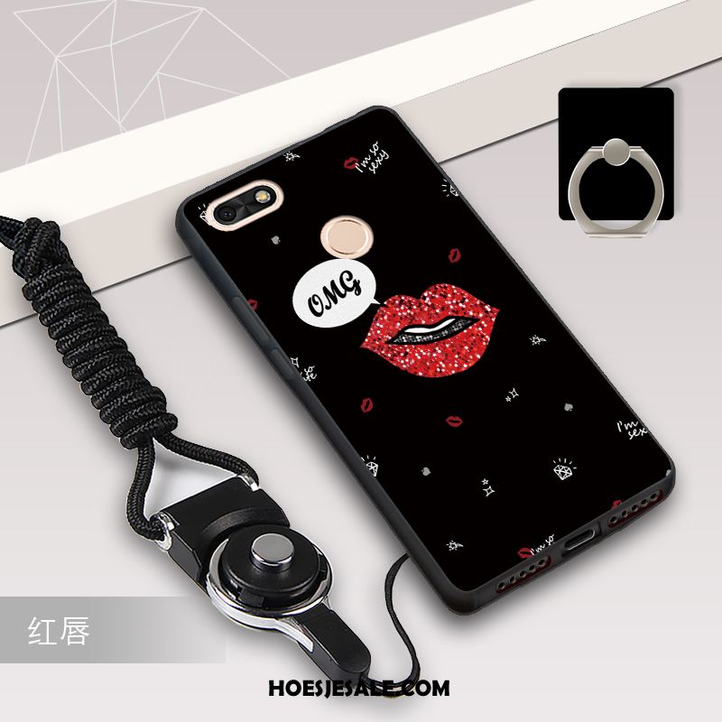 Huawei Y6 Pro 2017 Hoesje Persoonlijk Mobiele Telefoon Zacht Zwart Wit Goedkoop