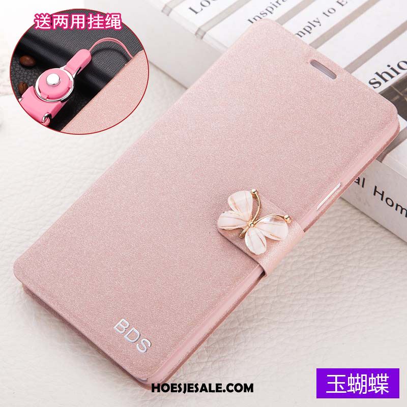 Huawei Y6 Pro 2017 Hoesje Roze Populair Bescherming Leren Etui Mobiele Telefoon Sale