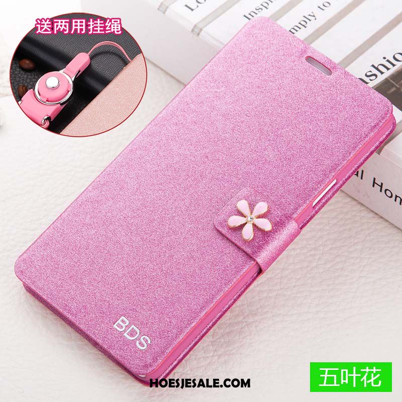 Huawei Y6 Pro 2017 Hoesje Roze Populair Bescherming Leren Etui Mobiele Telefoon Sale