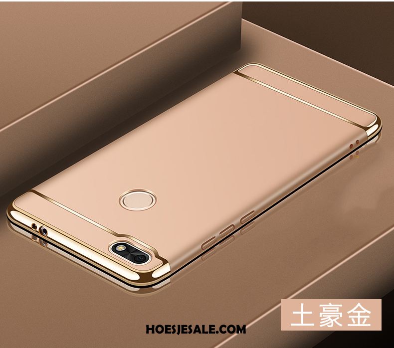 Huawei Y6 Pro 2017 Hoesje Schrobben Nieuw Hard Goud All Inclusive Kopen