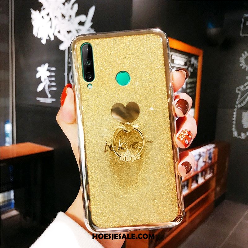 Huawei Y6p Hoesje Hoes Plating Anti-fall Goud Liefde Online