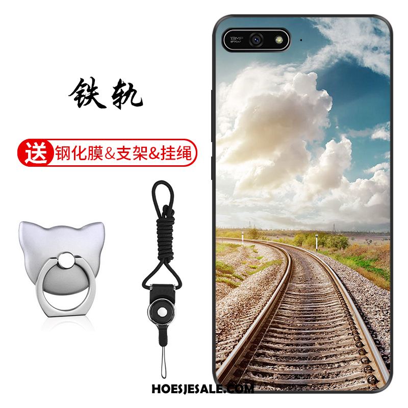 Huawei Y7 2018 Hoesje Groen Anti-fall Patroon Pas Hoes Kopen