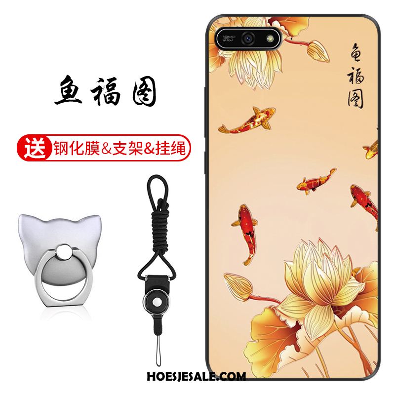 Huawei Y7 2018 Hoesje Groen Anti-fall Patroon Pas Hoes Kopen