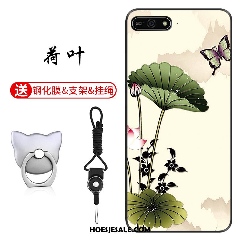 Huawei Y7 2018 Hoesje Groen Anti-fall Patroon Pas Hoes Kopen