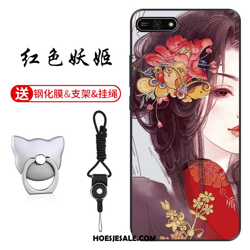 Huawei Y7 2018 Hoesje Groen Anti-fall Patroon Pas Hoes Kopen