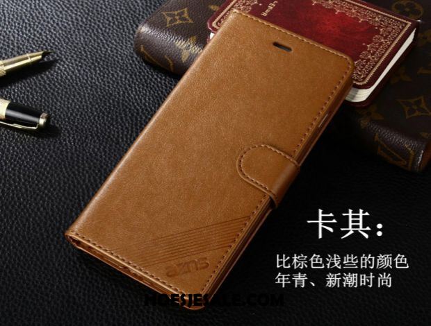 Huawei Y7 2018 Hoesje Leren Etui Siliconen Mobiele Telefoon Zacht Folio Goedkoop