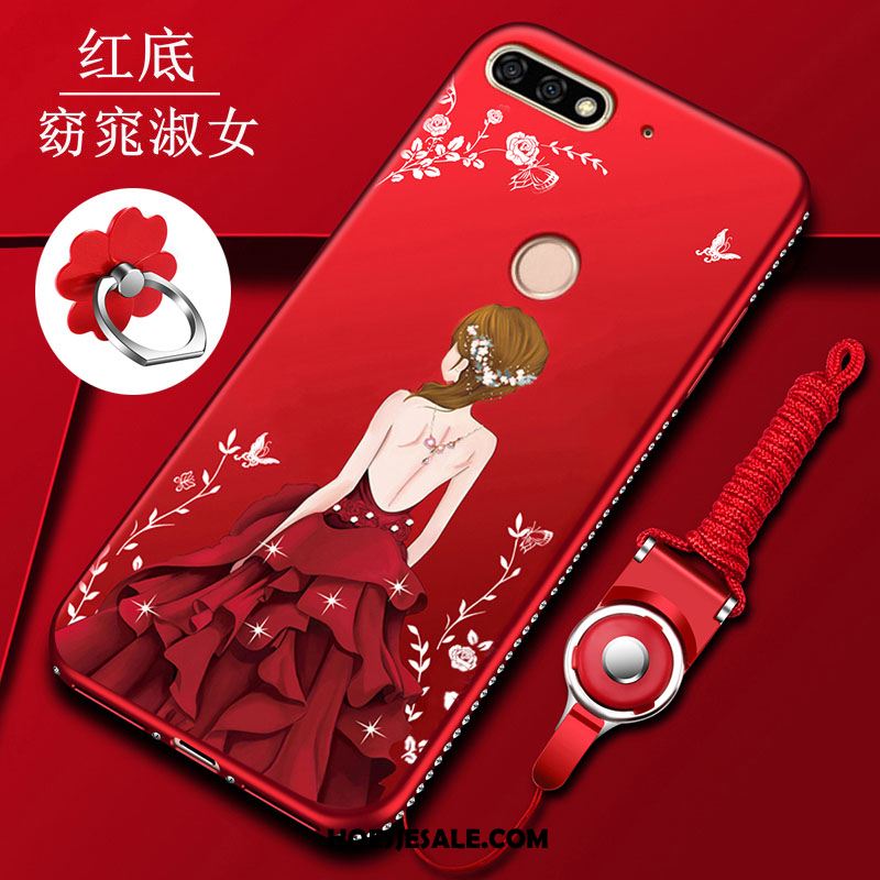 Huawei Y7 2018 Hoesje Mobiele Telefoon Hoes Bescherming Siliconen Schrobben Goedkoop