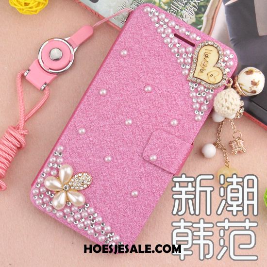 Huawei Y7 2018 Hoesje Mobiele Telefoon Met Strass Anti-fall Leren Etui Folio Goedkoop