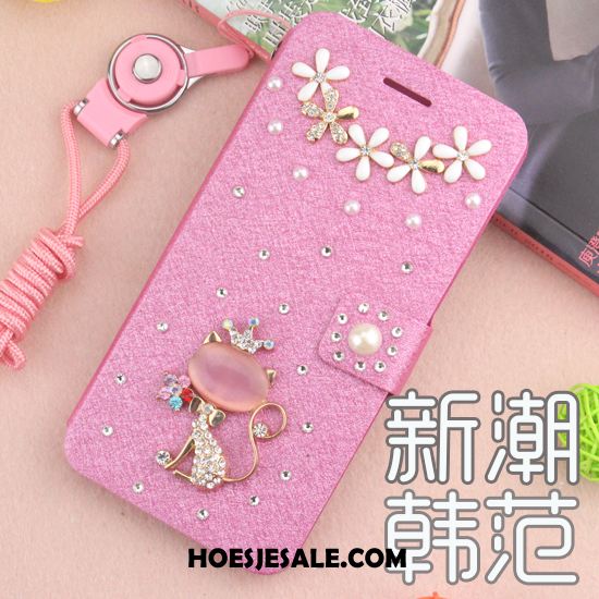 Huawei Y7 2018 Hoesje Mobiele Telefoon Met Strass Anti-fall Leren Etui Folio Goedkoop